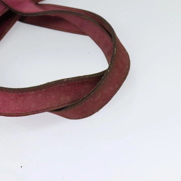PRADA Hand Bag Suede Pink Auth BD1884 - Picture 8 of 16